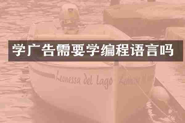 学广告需要学编程语言吗
