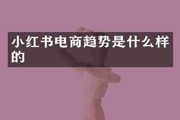 小红书电商趋势是什么样的