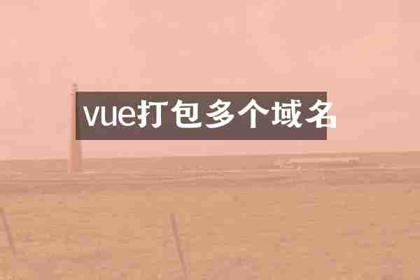 vue打包多个域名