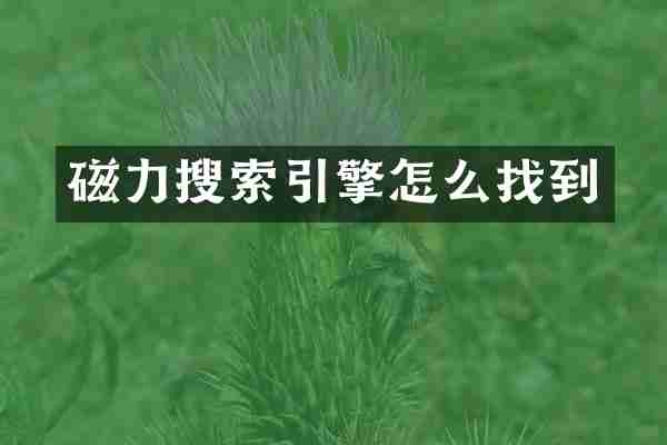 磁力搜索引擎怎么找到