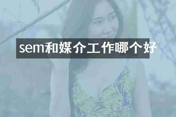 sem和媒介工作哪个好