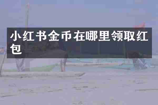小红书金币在哪里领取红包