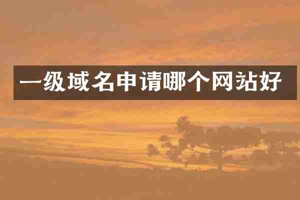 一级域名申请哪个网站好