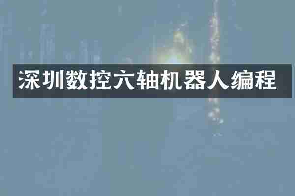 深圳数控六轴机器人编程