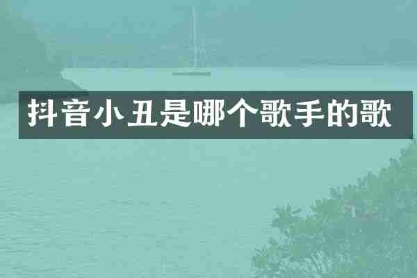 抖音小丑是哪个歌手的歌