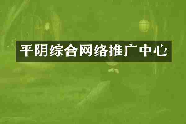 平阴综合网络推广中心