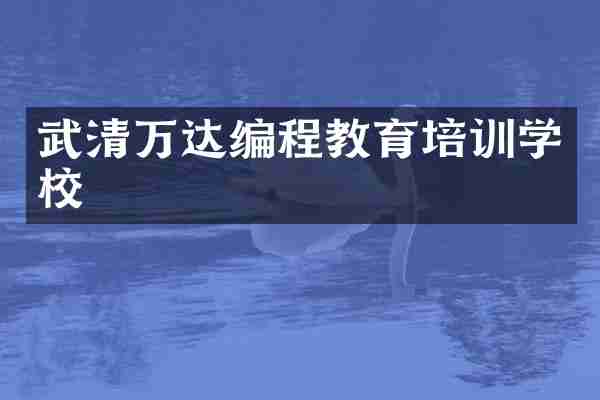 武清万达编程教育培训学校