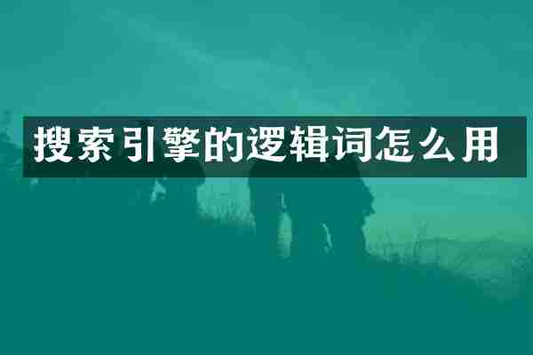 搜索引擎的逻辑词怎么用