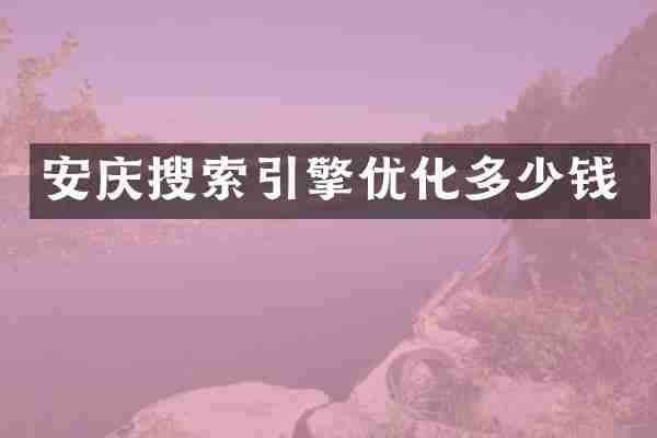 安庆搜索引擎优化多少钱