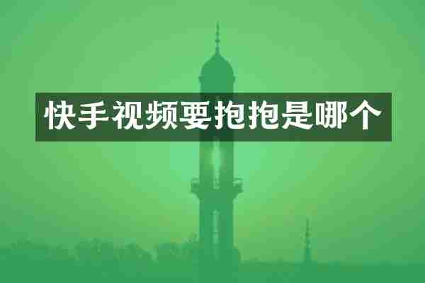 快手视频要抱抱是哪个