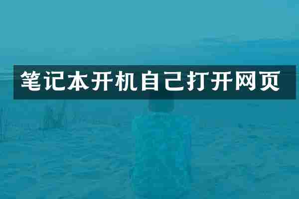 笔记本开机自己打开网页