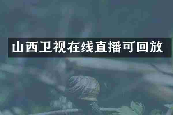 山西卫视在线直播可回放