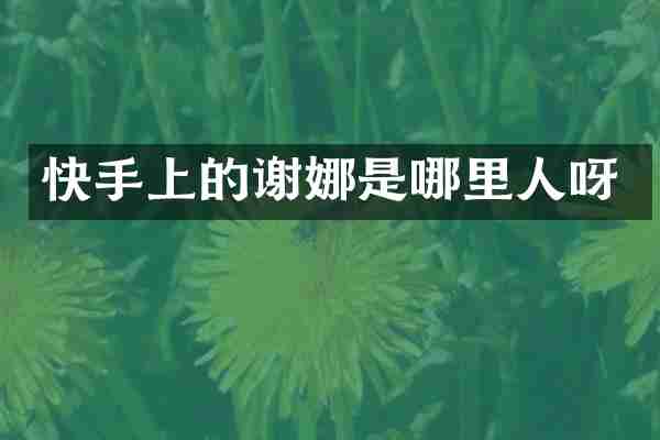快手上的谢娜是哪里人呀