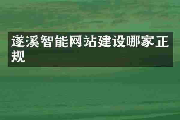 遂溪智能网站建设哪家正规