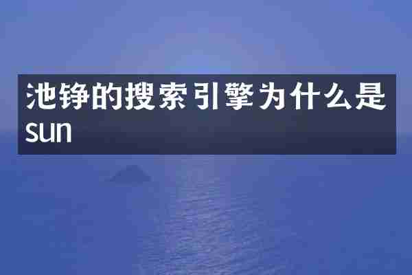 池铮的搜索引擎为什么是sun
