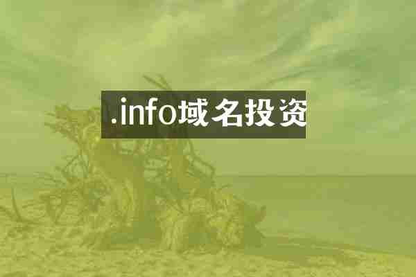 .info域名投资