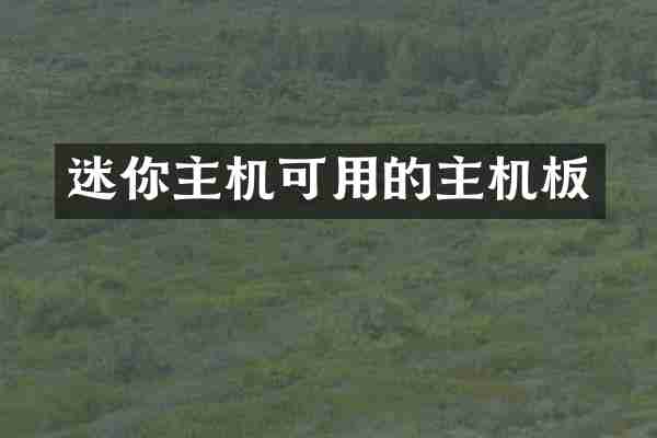 迷你主机可用的主机板