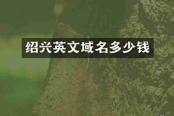 绍兴英文域名多少钱