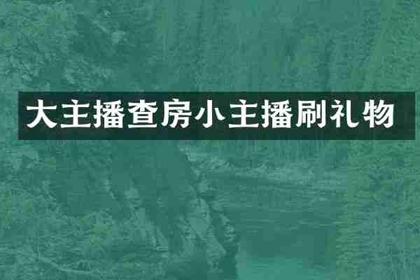 大主播查房小主播刷礼物