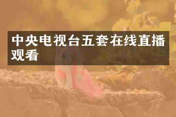 中央电视台五套在线直播观看