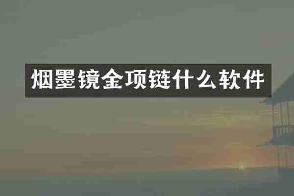烟墨镜金项链什么软件