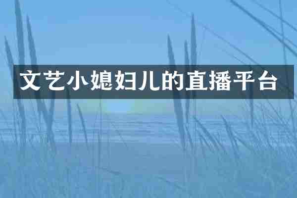文艺小媳妇儿的直播平台