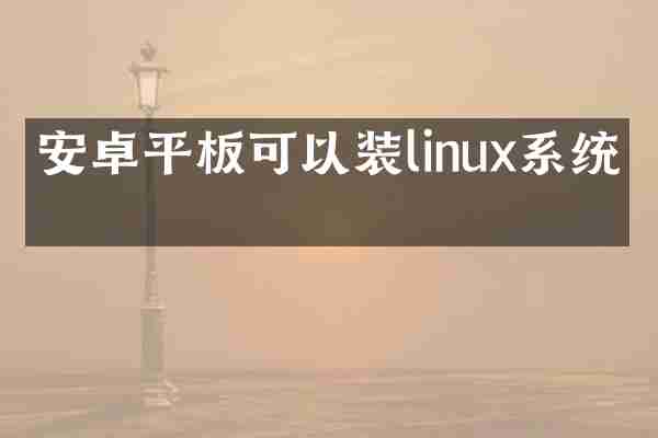 安卓平板可以装linux系统吗