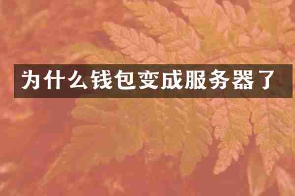 为什么钱包变成服务器了