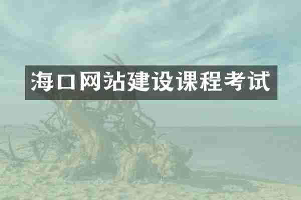 海口网站建设课程考试