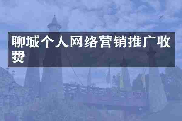 聊城个人网络营销推广收费