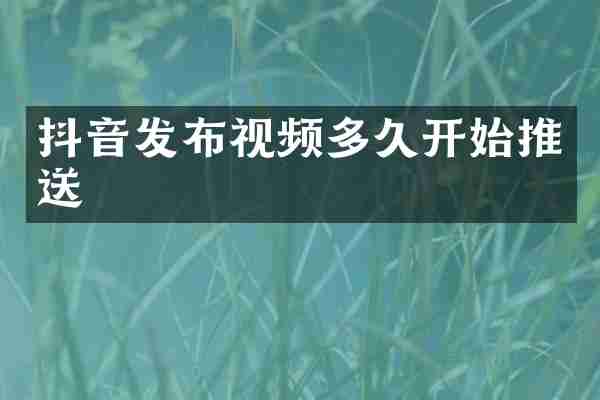 抖音发布视频多久开始推送