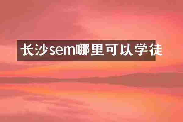 长沙sem哪里可以学徒