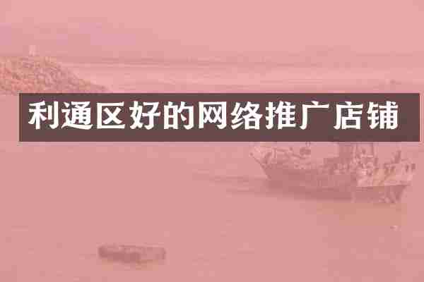 利通区好的网络推广店铺