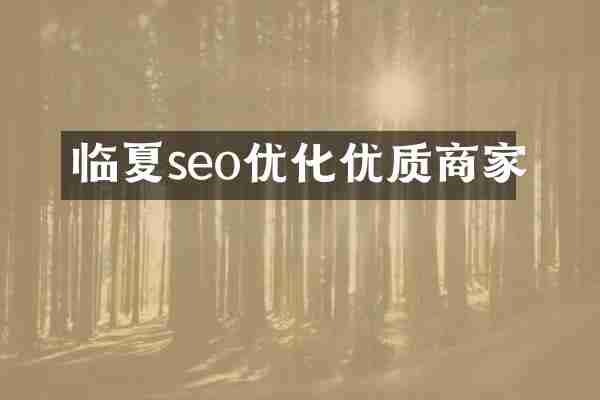 临夏seo优化优质商家