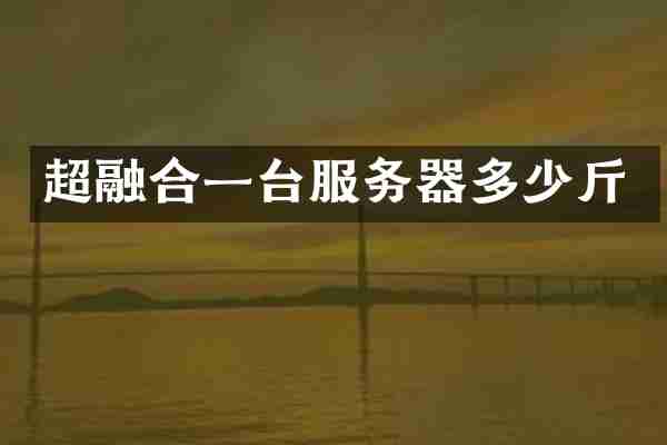 超融合一台服务器多少斤