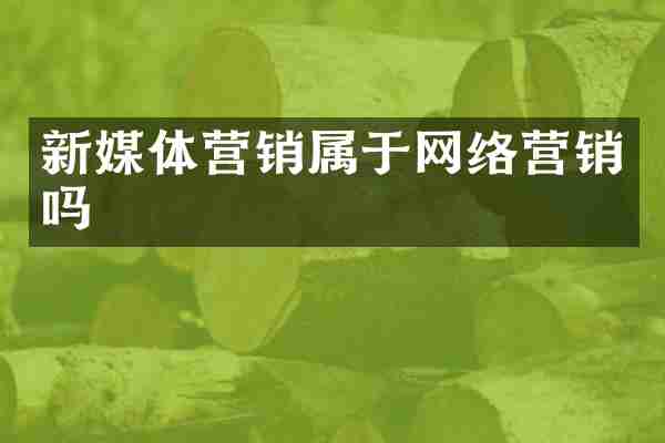新媒体营销属于网络营销吗