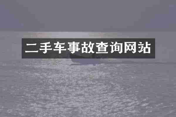 二手车事故查询网站