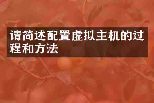 请简述配置虚拟主机的过程和方法