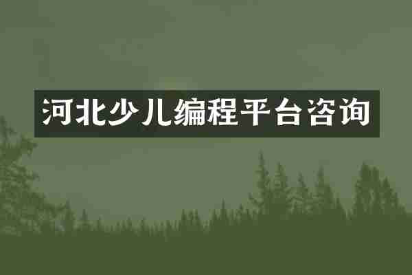 河北少儿编程平台咨询