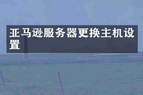 亚马逊服务器更换主机设置