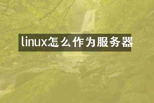 linux怎么作为服务器