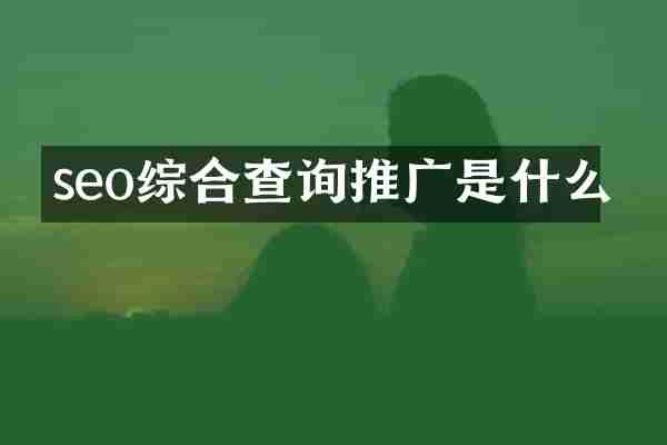 seo综合查询推广是什么