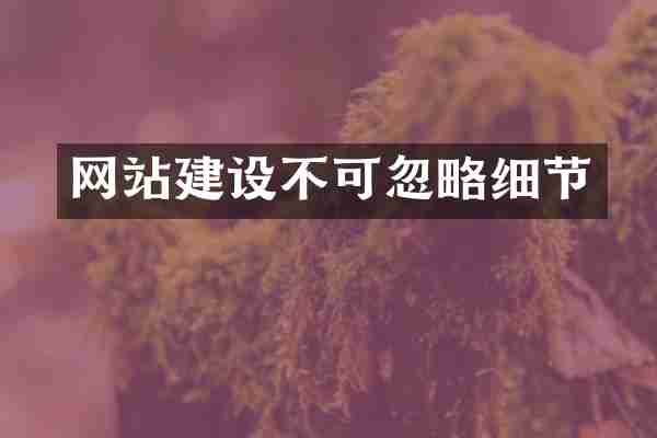 网站建设不可忽略细节
