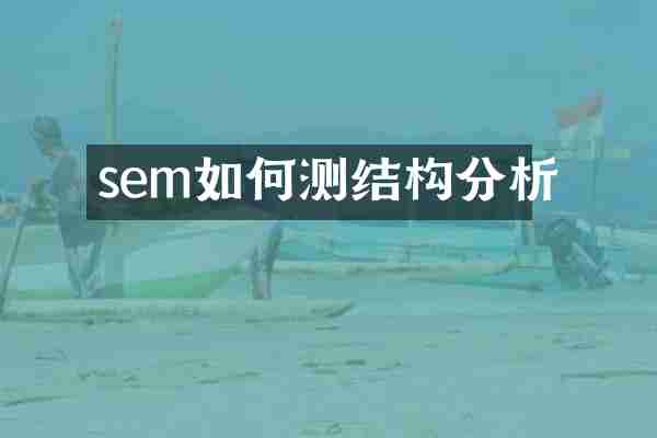 sem如何测结构分析