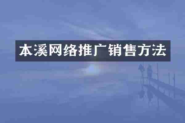 本溪网络推广销售方法