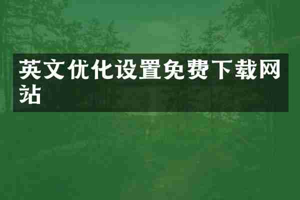 英文优化设置免费下载网站