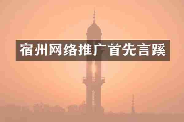 宿州网络推广首先言蹊