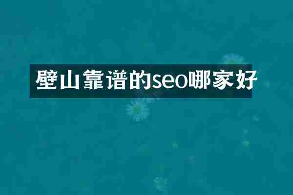 壁山靠谱的seo哪家好