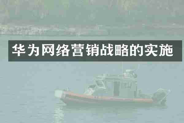 华为网络营销战略的实施