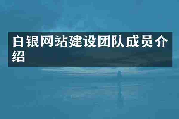 白银网站建设团队成员介绍